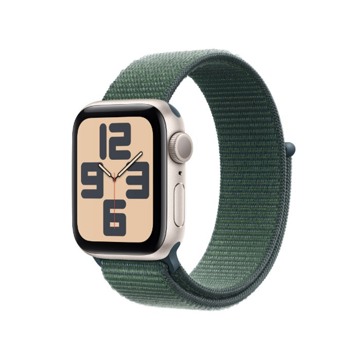 שעון חכם * Apple Watch SE GPS 44mm Starlight Aluminium Case with Lake Green Sport Loop