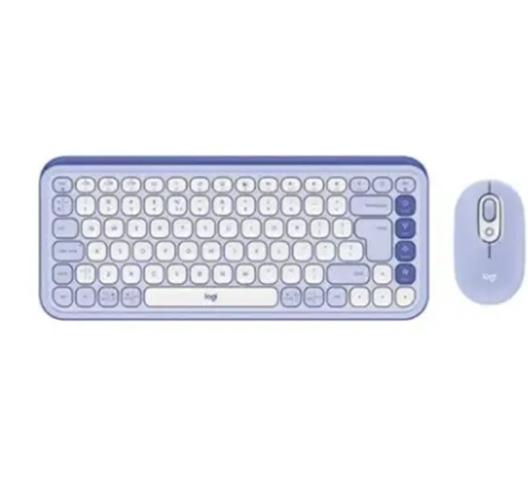 סט מקלדת ועכבר אלחוטיים Logitech POP ICON COMBO LILAC BT