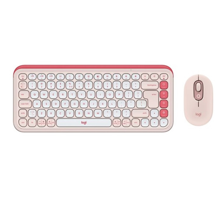 סט מקלדת ועכבר אלחוטיים Logitech POP ICON COMBO OFF WHITE US INTL BT