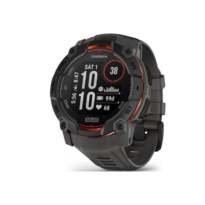 שעון חכם GARMIN Instinct 3,50mm,Solar,Black Bezel with Charcoal Band,WW