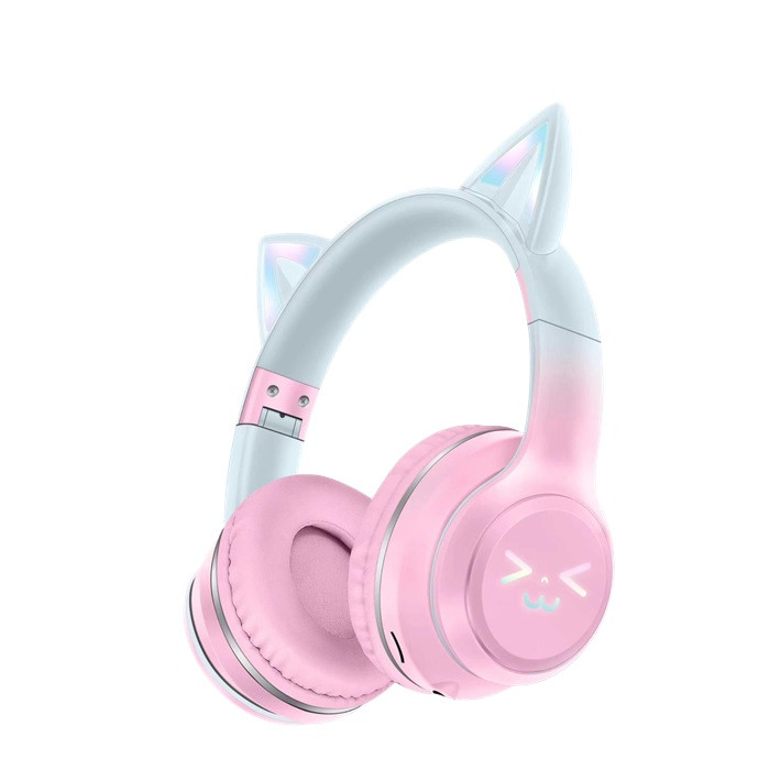 אוזניות קשת אלחוטיות ENERGY Junior EG300 BT Pink-Gray