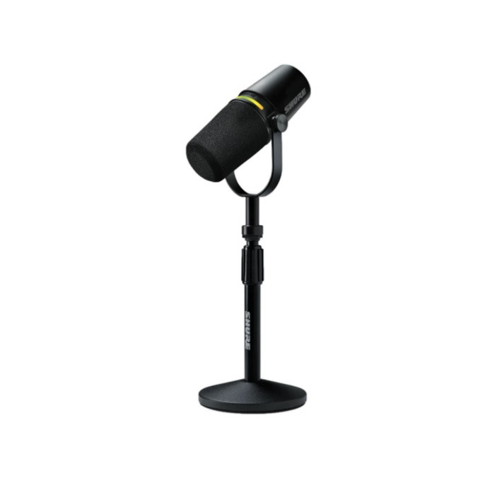 מיקרופון + סטנד Shure XLR/USB SPEECH MICROPHONE BLACK +STAND