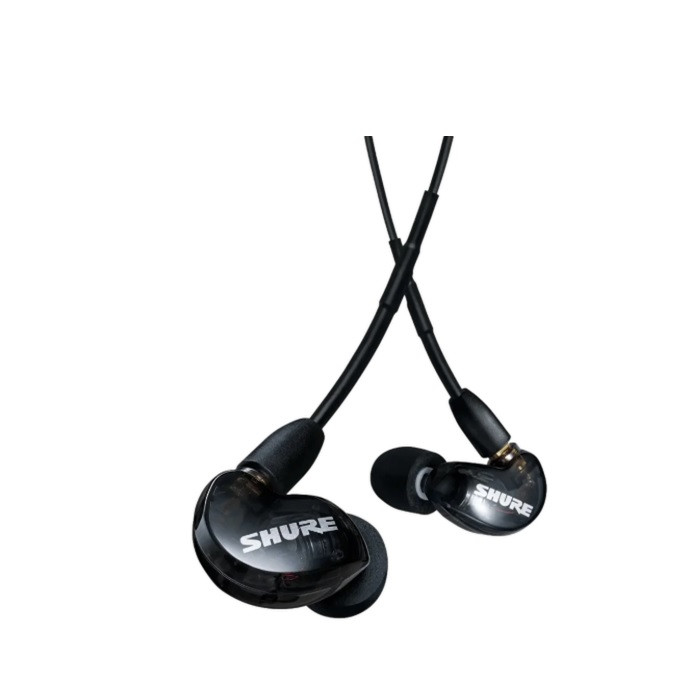 אוזניות חוטיות Shure SE215 EARPHONE,BLACK  AONIC 215 Sound Isolating
