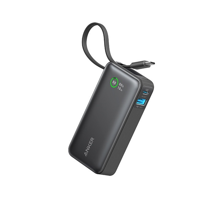סוללת גיבוי Power Bank (10K, 30W, Built-In USB-C Cable)
