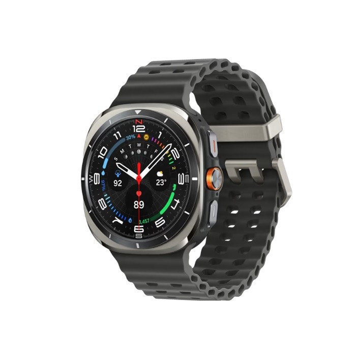 שעון חכם L705- Watch Ultra LTE Titanium Silver (Refresh) רצועה שחורה SAMSUNG