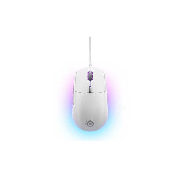 עכבר חוטי עיצוב ארגונומי קל משקל Rival 3 Gen 2 לבן STEELSERIES