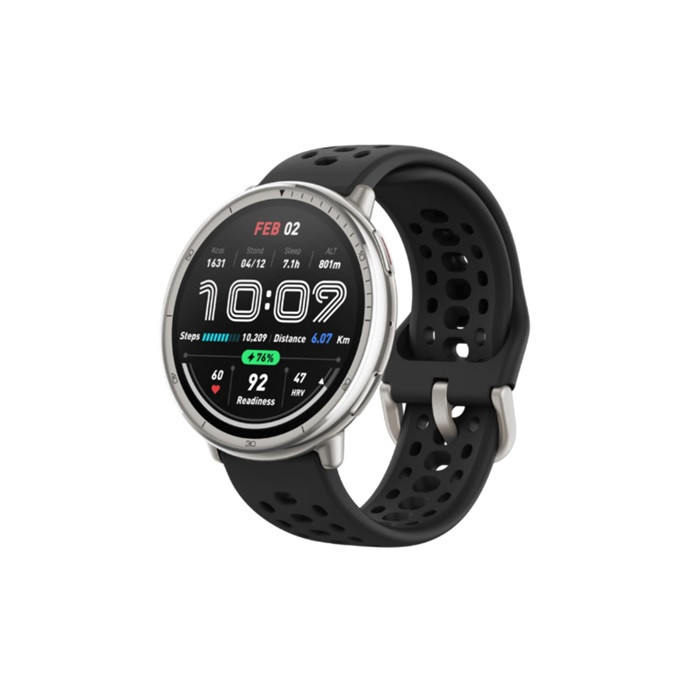 שעון חכם Active 2 Square שחור רצועת עור + רצועת סיליקון באריזה AMAZFIT