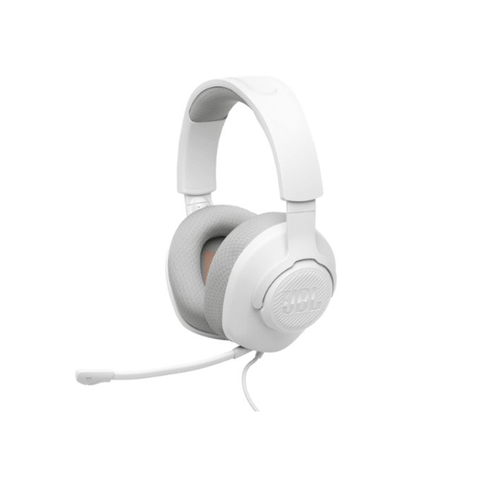 אוזניות חוטיות עם מיקרופון  JBL QUANTUM 100M2 לבן