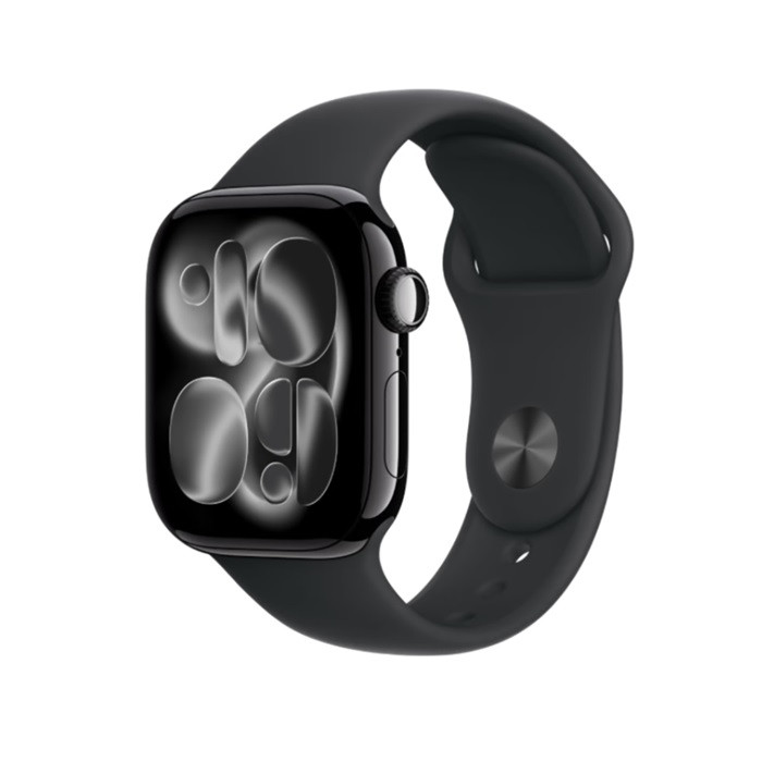 שעון Apple Watch series 11 GPS 46mm Jet Black Aluminium Case with Black Sport Band M/L