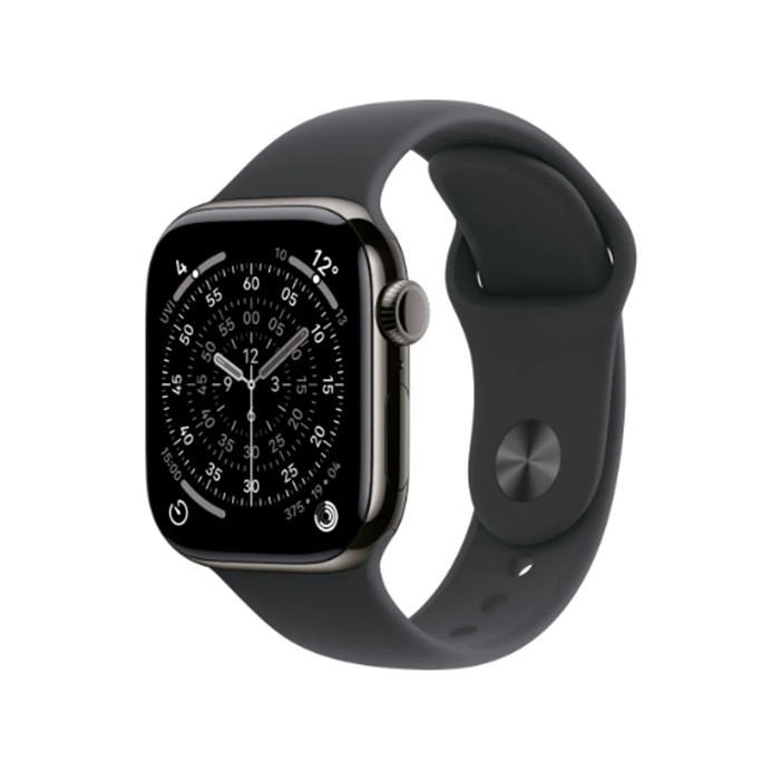 שעון Apple Watch series 11 GPS +Cellular 42mm Slate Titanium Case with Black Sport Band S/M