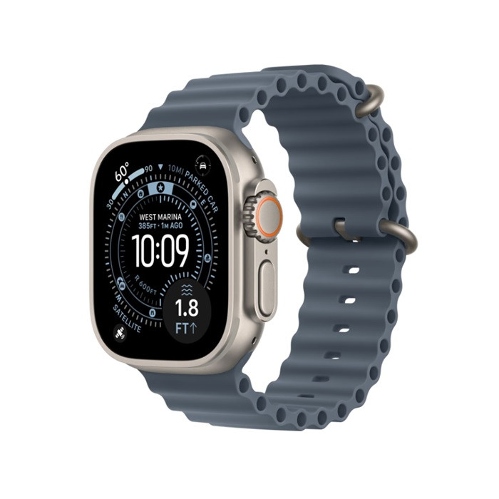 שעון Apple Watch Ultra 3  GPS +Cellular  49mm Natural Titanium Case with Anchor Blue Ocean Band