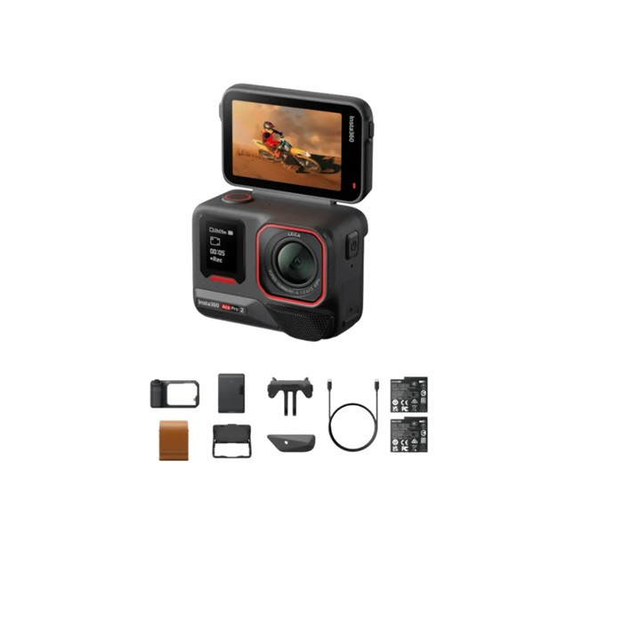 מצלמה Insta360 Ace Pro 2 Flash Print Bundle וקיט אביזרים