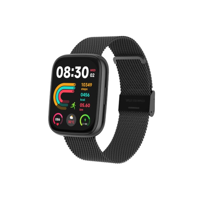 שעון חכם מלבני טעינה אלחוטית S4 שחור Fitpro