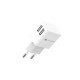 מטען קיר MWC244 2.4A 2USB לבן MIRACASE