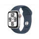 שעון חכם Apple New Watch SE GPS + Cellular 40mm Silver Aluminium Case with Storm Blue Sport Band - S/M