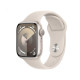 שעון חכם Apple Watch Series 9 GPS 41mm Starlight Aluminium Case with Starlight Sport Band - S/M