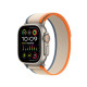 שעון חכם Apple Watch Ultra 2 GPS + Cellular, 49mm Titanium Case with Orange/Beige Trail Loop - S/M