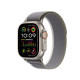 שעון חכם Apple Watch Ultra 2 GPS + Cellular, 49mm Titanium Case with Green/Grey Trail Loop - S/M