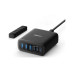 מטען קיר שחור + כבל 1.5 Anker Zolo Charger 140W 4PORT + CABLE