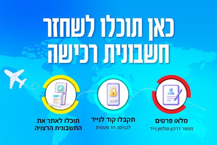 כאן תוכלו לשחזר חשבונית רכישה. מלאו פרטים, תקבלו קוד לנייד ותוכלו לאתר את החשבונית הרצויה